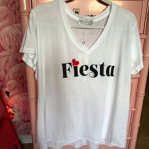 NWT WILDFOX Fiesta V-Neck T-Shirt